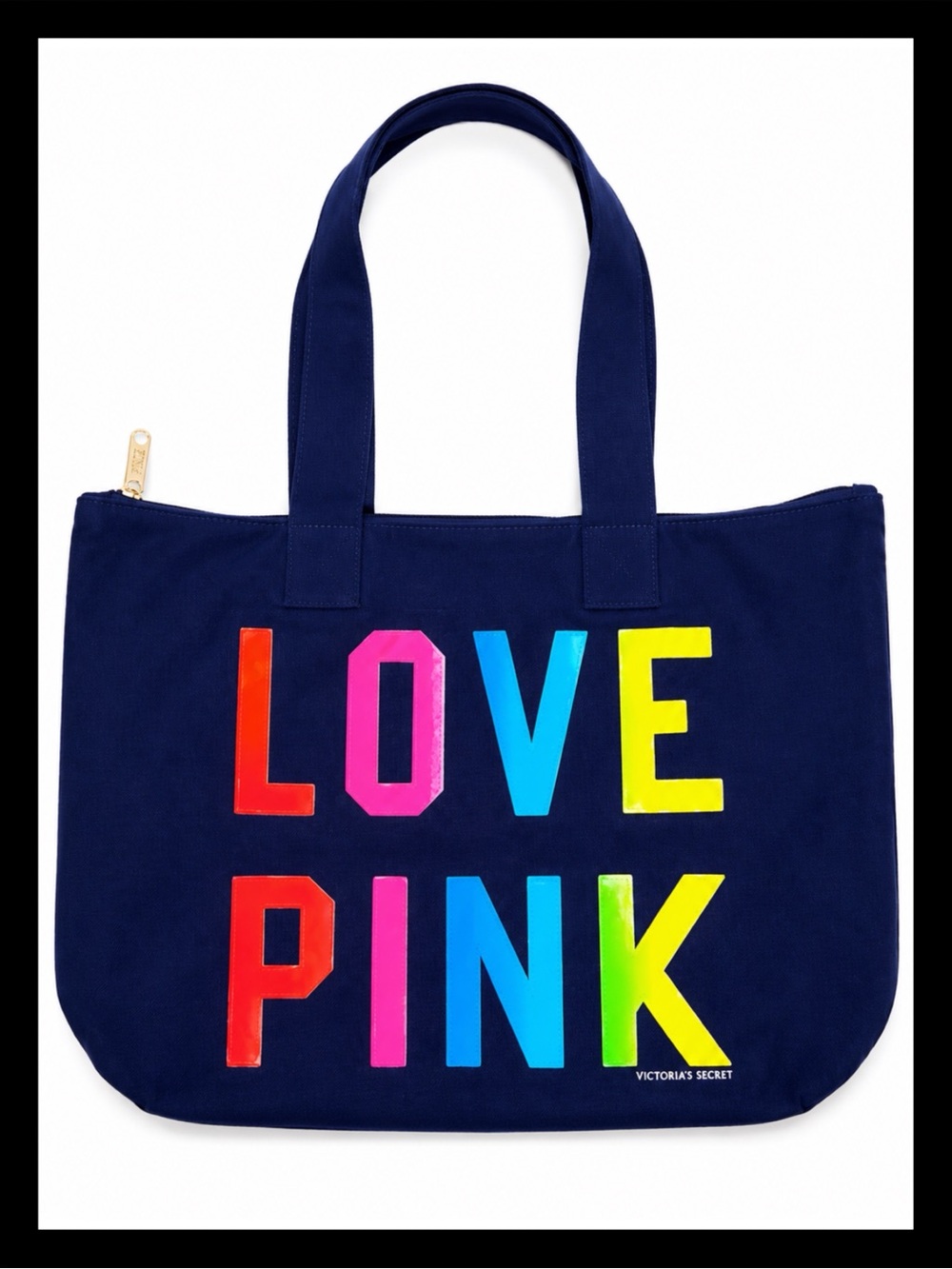 💕ⓅⒾⓃⓀ ⓋⓈ Y2K LOVE PINK Rainbow Graphic Tote ✨NWT✨💕